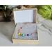 Copper Necklace with Rainbow Chakra Beads in Packaging