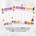 October 2024 Cute Halloween Calendar Download