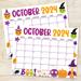 October 2024 Cute Halloween Calendar Download