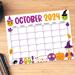 October 2024 Cute Halloween Calendar Download