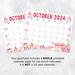 Digital October 2024 Halloween Calendar PDF