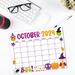 October 2024 Cute Halloween Calendar Download