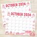 Digital October 2024 Halloween Calendar PDF