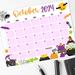 October 2024 Halloween Themed Calendar PDF