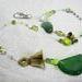 Green bead and sea glass sun catcher