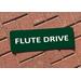 This text is covering two signs: one is Flute Drive and other Flutists' Way".  These are terrific for assigning parking places at home, in a bedroom it is the flutists way or Flute Drive.  Made to last and cherish a lifetime.  All signs are outside vinyl to withstand rain, snow, heat, or cold.  Superman signs!