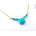 Gift for New Mom, Turquoise Necklace with December Birth Month