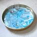 18 Round Gold Leaf Serving Tray with Handles