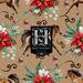 Elegant Horses Christmas Seamless Digital Pattern by Hot Pocket Digital