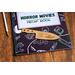 Horror Movie Recap Book with knife bookmark and horror movie watchlist - Horror Movie Journal and Review Book - Gift for Horror Movie Lovers