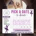 Pastel Minimalist Dance Donation Calendar Printable