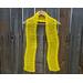 A pic of display of a yellow Zig Zag Crochet Scarf Pattern.