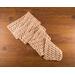 Another pic of a beige Shell Crochet Scarf Pattern.