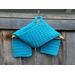 Another pic of a blue V-stitch Crochet Scarf Pattern.