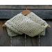 Another pic of a white Diagonal Crochet Scarf Pattern.