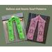Displays for the Balloon Crochet Scarf pattern and the Hearts Crochet Scarf pattern.