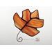Mini maple leaf in orange.