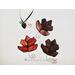Mini maple leaves in (top l-r) Sierra red, brown, Autumn flame- custom colors for customer please just ask! (acorn not currently available).