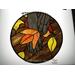 Paws and Leaves on light box- light on. Green leaves were omitted for this circle.