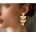 Orange paper earrings