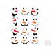 Snowman Faces SVG and Clipart Bundle