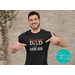 Personalized Spirit Apparel - Custom Drum Captain Dad of a Senior T-Shirt with Bass Drums, School Colors, and Graduation Year 2025