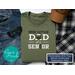 Personalized Spirit Apparel - Custom Drum Captain Dad of a Senior T-Shirt with Snare Drums, School Colors, and Graduation Year 2025
