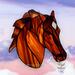 Morgan Horse in Chestnut with star marking.