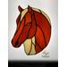 Quarter Horse in Chestnut (with custom blonde mane), shown on light box- light on.