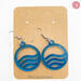 Clear Blue Waves Earrings Dangle Drop Style hand made by Bel Creative Arts