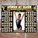 Black and Gold Gymnastics Donation Calendar Editable