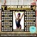Black and Gold Gymnastics Donation Calendar Editable