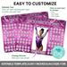 Purple Gymnastics Donation Calendar Editable Sparkly