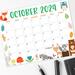 Fall Colors Cute Animal Calendar