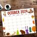 Fall October Animal Calendar