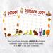 Fall October Animal Calendar