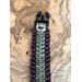 Fancy Dog Collar 20.5" Large Burgundy & Tan Paracord w/ Green Stitching and a sturdy buckle.