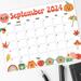 Retro Groovy September 2024 Printable Calendar Cute Theme