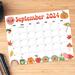 Retro Groovy September 2024 Printable Calendar Cute Theme