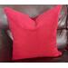 Red square throw accent pillow covers for sofa or couch