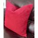 Red square throw accent pillow covers for sofa or couch