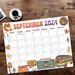 Cute Retro September 2024 Calendar Groovy Design