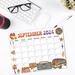 Cute Retro September 2024 Calendar Groovy Design