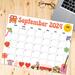 September 2024 Cute Retro Groovy Calendar Printable
