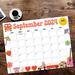 September 2024 Cute Retro Groovy Calendar Printable