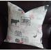 Beige Square Accent Throw Pillow Handmade 20" x 20"
