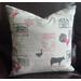 Beige Square Accent Throw Pillow Handmade 20" x 20"