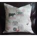 Beige Square Accent Throw Pillow Handmade 20" x 20"