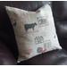 Beige Square Accent Throw Pillow Handmade 20" x 20"