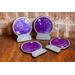 purple Crystal Ball Coaster Set, Resin Gazing Ball Coasters for table, drink coaster gift ideas & Gothic Decor, Mystic Halloween home decor